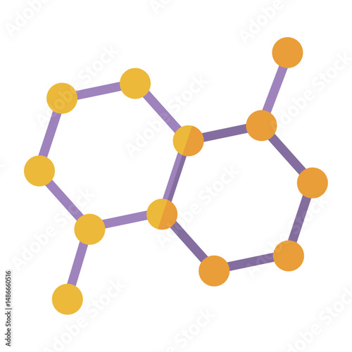 Chemical molecule structure. Vector