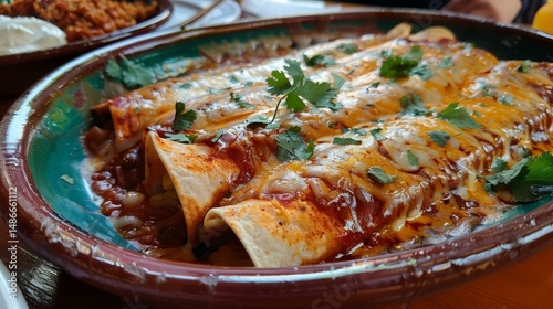 Wallpaper Mural Savor the taste of rich enchiladas topped with zesty red sauce, gooey cheese, and a sprinkle of fresh cilantro. Torontodigital.ca