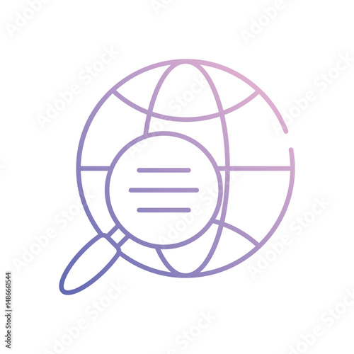 Global Research icon vector stock illustration