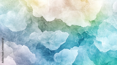 Soft pastel blue green abstract watercolor background texture