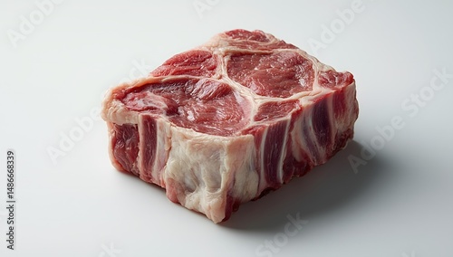 Raw meat chicken and lamb on a white background