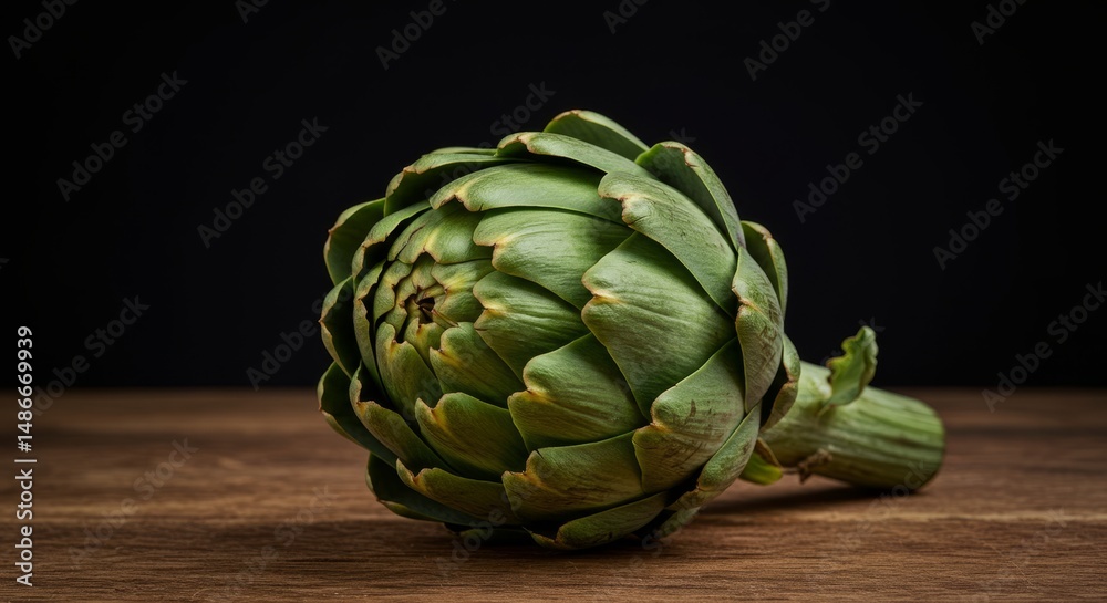 Fototapeta premium Elegant artichoke display, presenting culinary elegance and natural appeal