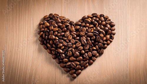 heart of coffee beans
