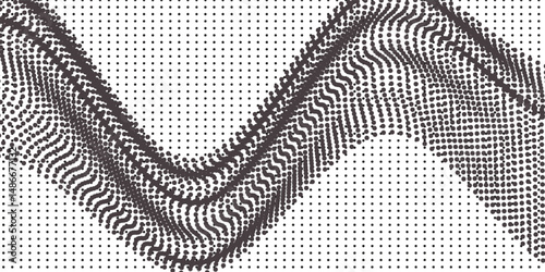 Grunge halftone gradient background. Faded grit noise texture. White and black sand wallpaper. Retro pixelated backdrop. Anime or manga style comic overlay. Vector graphic design textured template