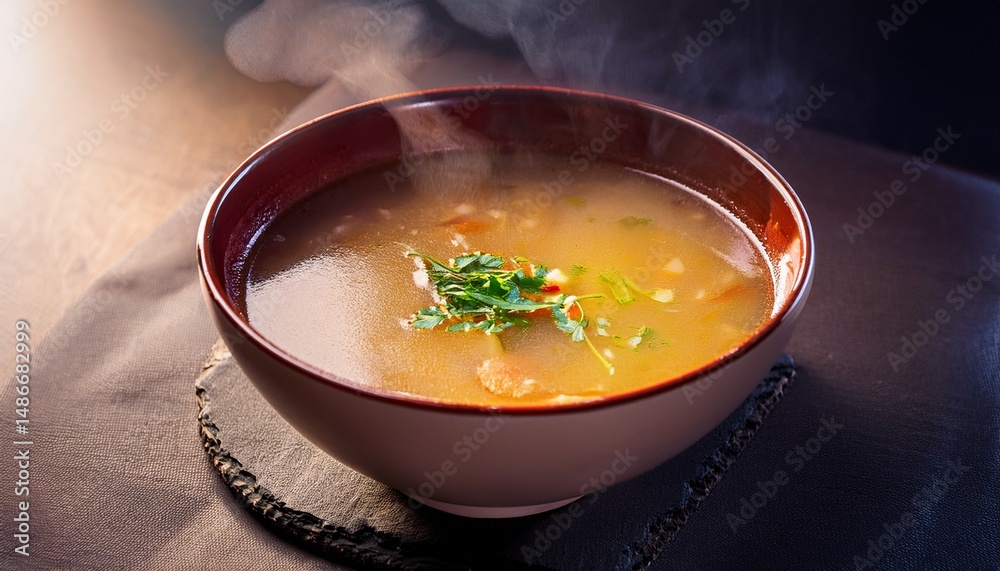 bowl of hot soup bowl of hot soup