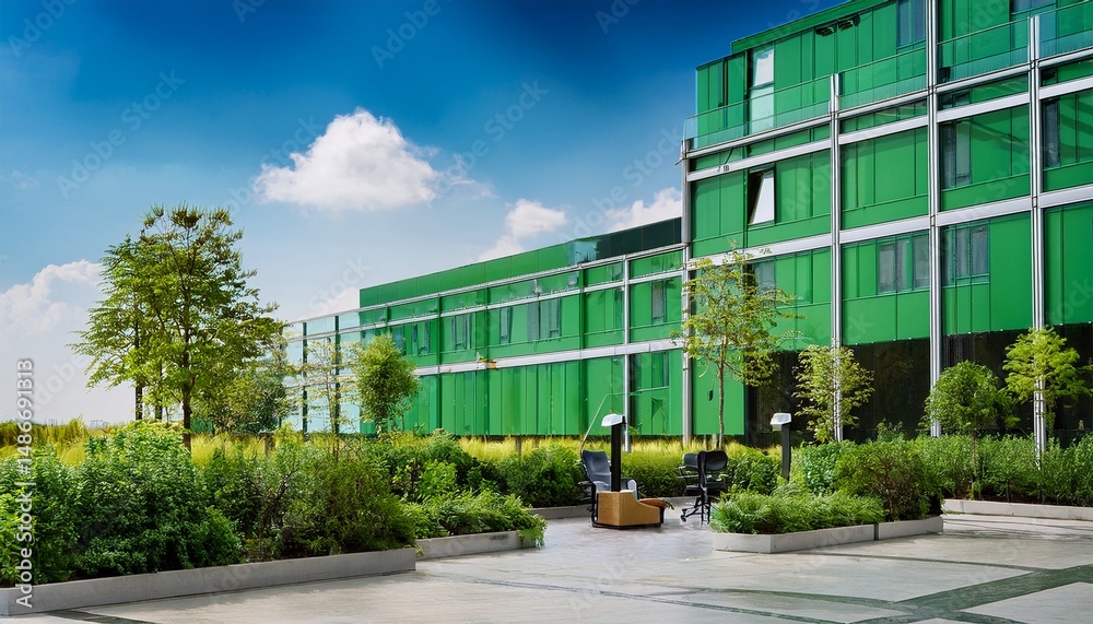 Fototapeta premium modern and green office space