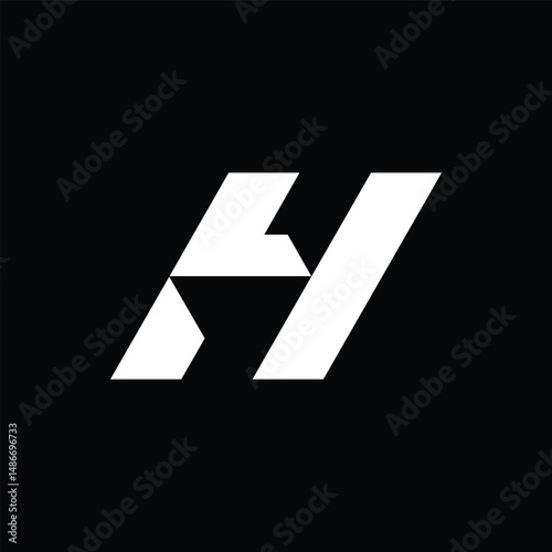 Alphabet letter icon logo H