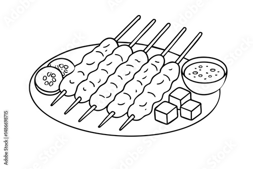 Satay Indonesian Traditional Skewered Meat Dish