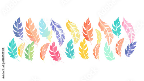 colorful abstract feathers
