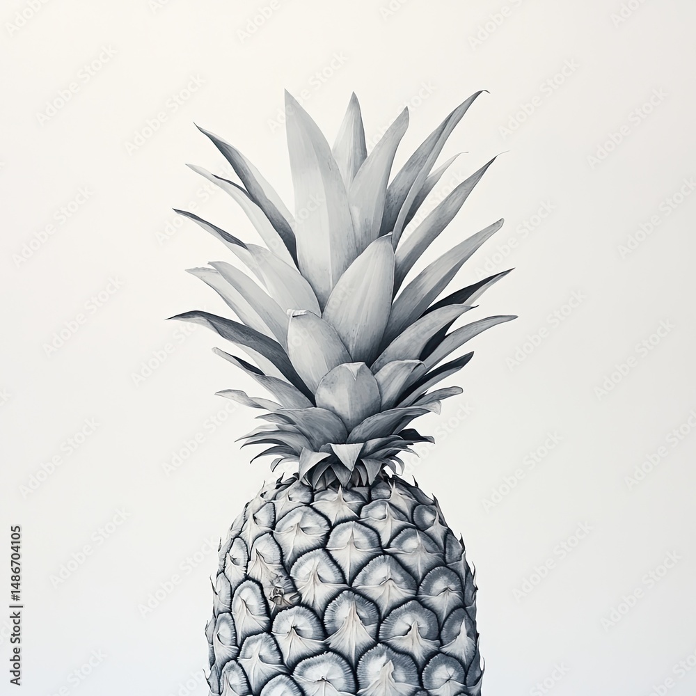 Obraz premium Monochromatic Pineapple