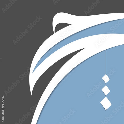 Eid Mubarak, Islamic design in Arabic calligraphy translates:  Hajj Mabror