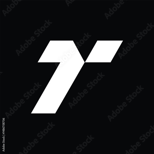 Alphabet letter icon logo T