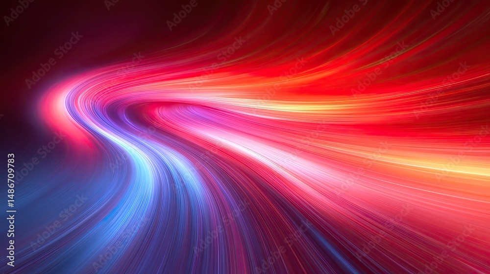 Obraz premium Abstract Red Blue Light Swirl.