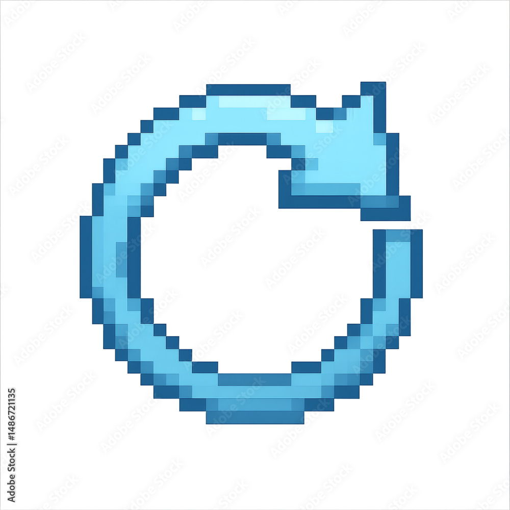 Fototapeta premium Blue Circular Arrow