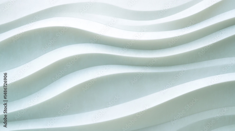 Obraz premium Flowing wave pattern background soft grey texture abstract design minimalist style
