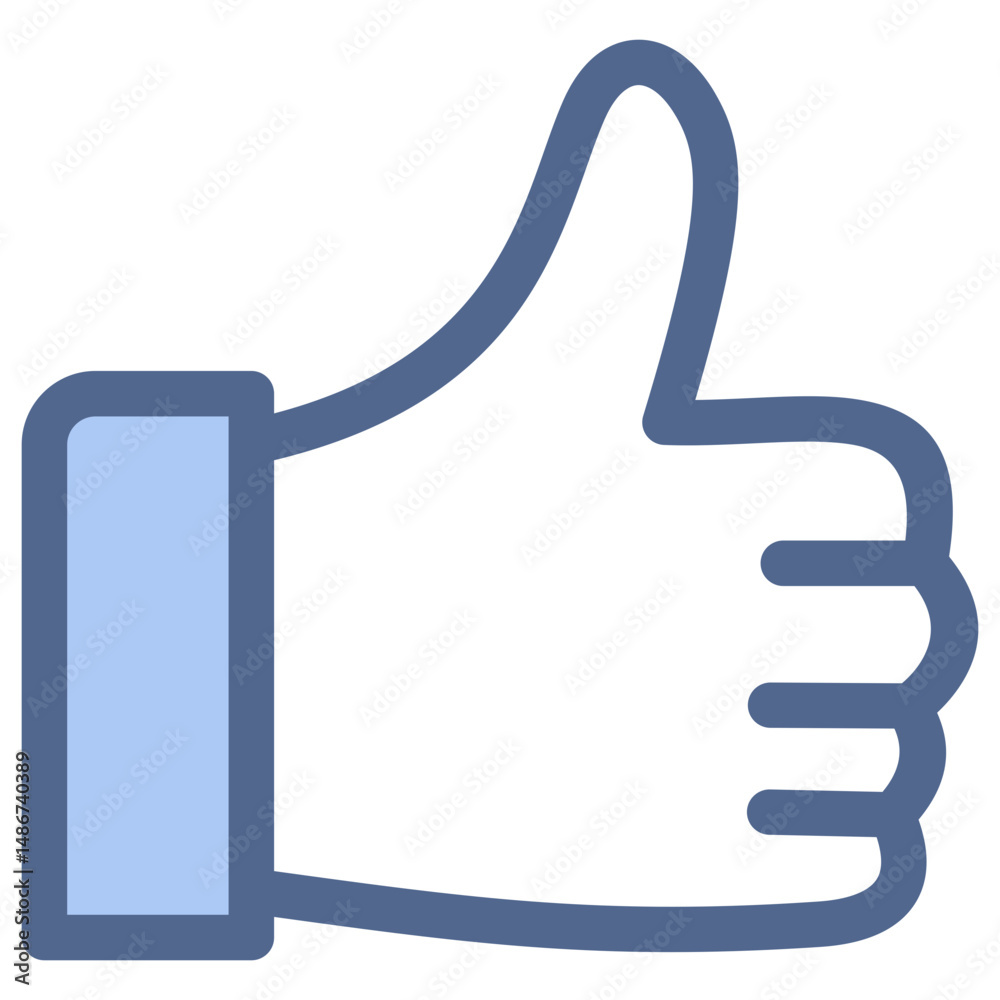 Obraz premium Like Blue Icon