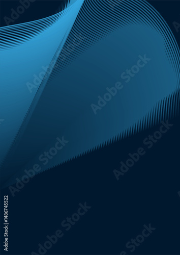 Elegant Blue Abstract Wave Background Design for Presentations