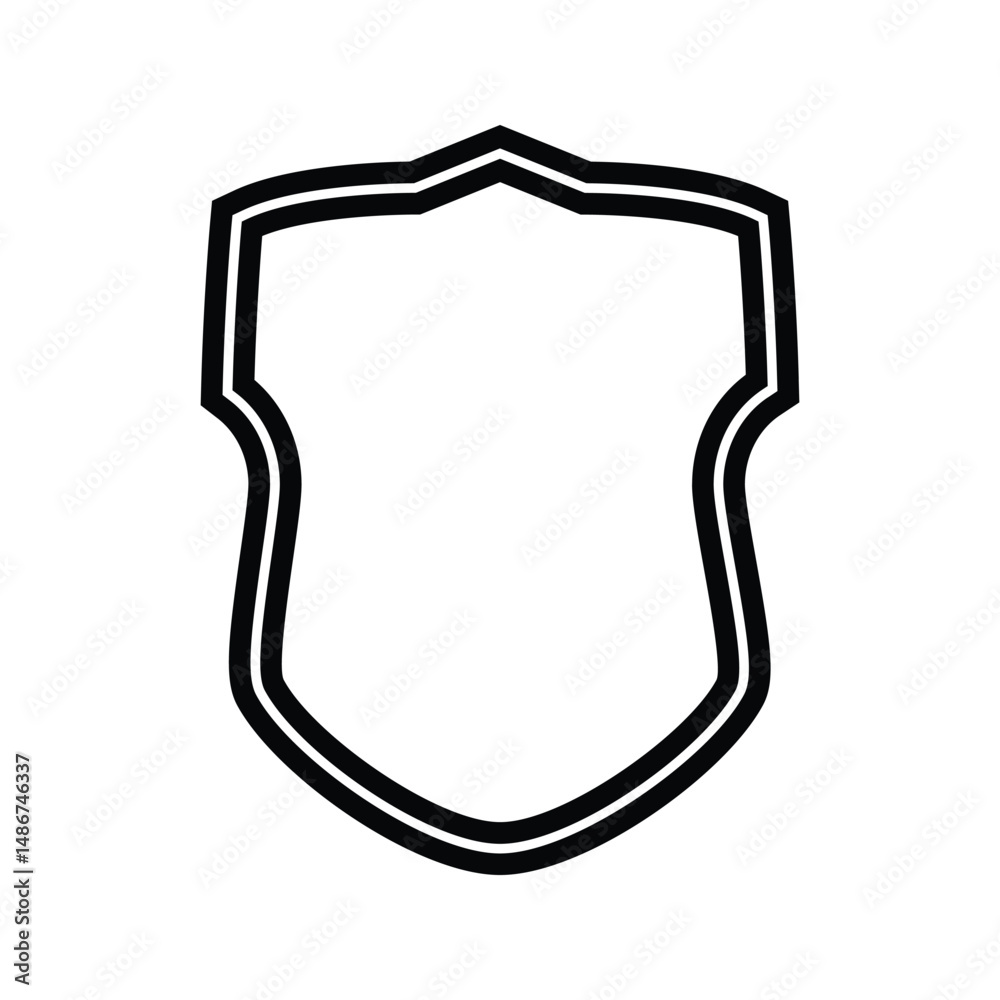 Shield icon. Vector illustration of protection, badge or guard symbol. Security Sign. Shield icon. Vector illustration of protection, badge or guard symbol. Security Sign.