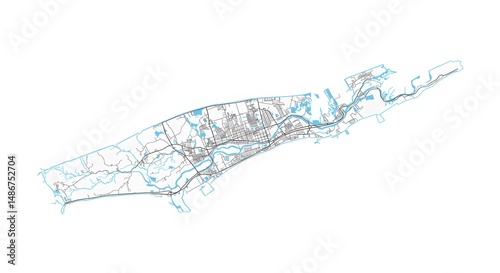 Detailed City Map Illustration - Urban Planning and Design