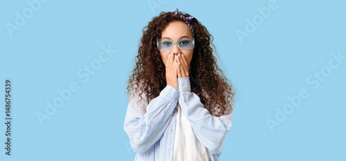 Beautiful surprised African...