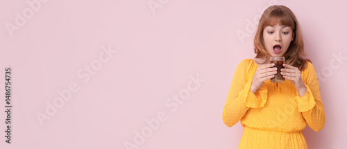 Surprised young woman with ...