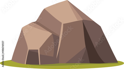 vector illustration of a rock