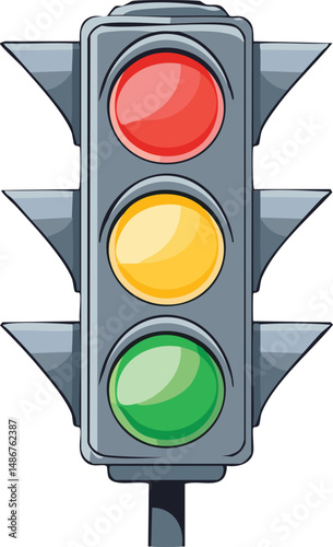 traffic light on white background