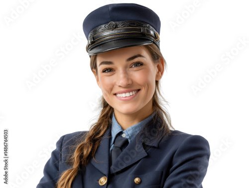 portrait of a young woman in uniform