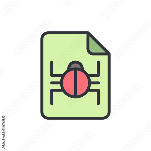 Symbolic Representation Of A Software Bug Found Inside A Computer File