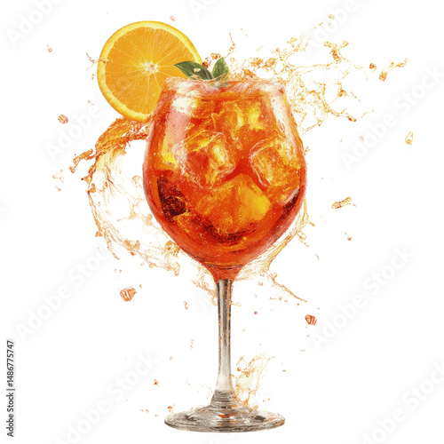 Refreshing Aperol Spritz Cocktail with Orange