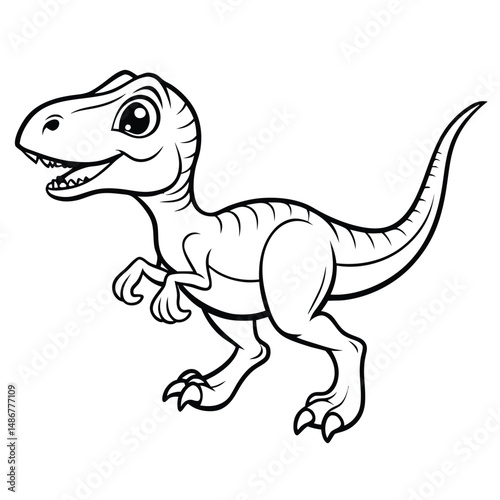 Cute Baby T-Rex Coloring Page: Free Printable Dinosaur Coloring Page