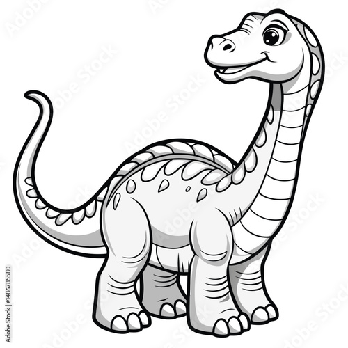 Adorable Baby Dinosaur Coloring Page: Free Printable Coloring Page