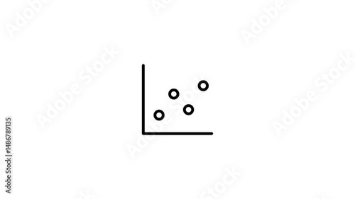 Graph and chart icon animation. Graph icon.