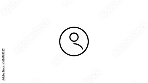 Profile icon animation. User icon.