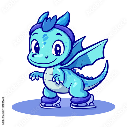 A humorous dinosaur from a modern cartoon is shown running while isolated on a background