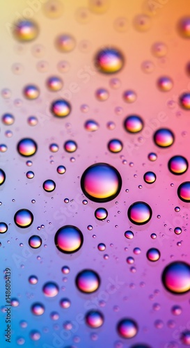 Wallpaper Mural Water droplets colorful abstract macro background Torontodigital.ca