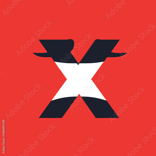 Cross fit filled monochrome logo features weight training, nutrition counsel, and an ox head silhouette as a design element, created with stock and strong AI art for corporate branding and fitness