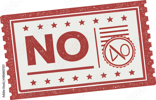 Red 'NO' stamp graphic on a textured background.
