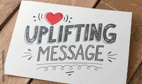 Uplifting message on a note with a heart, conveying positivity and encouragement.