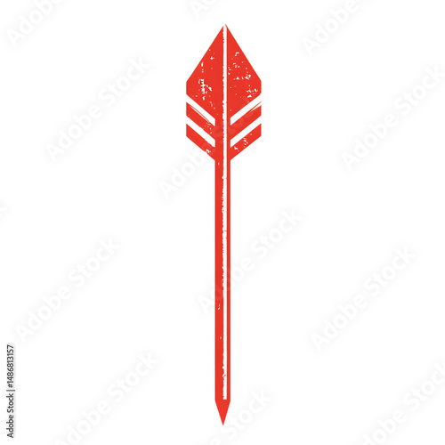 Modern Arrow with Clean Vectors in Bold Red Colour Isolated on Transparent Background