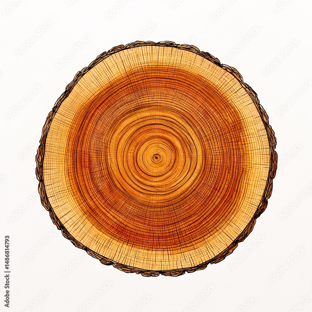 Fototapeta premium Tree stump with visible rings