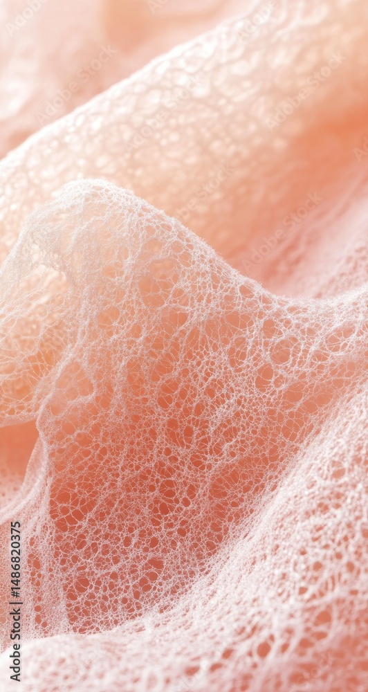 Fototapeta premium Delicate, textured, pale peach lace
