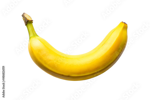 Ripe Yellow Banana Isolated on White Background