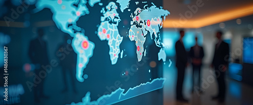 Focused Diplomatic Imagery: Limited Multilateral Engagement in International Partnerships, Streamlined Global Collaborations, and Targeted Policy Negotiations - Photo Stock Concept