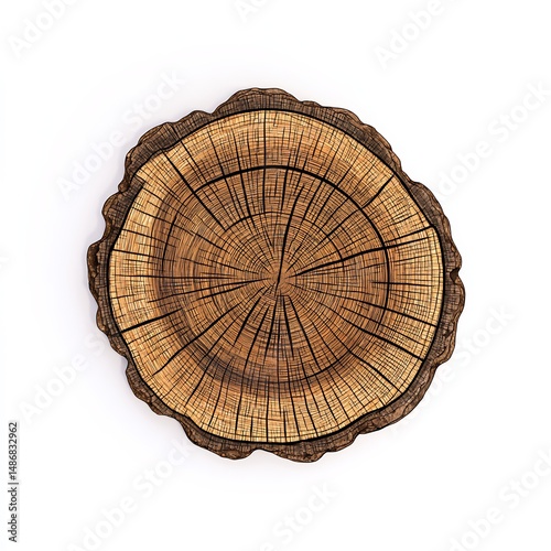 Tree stump with visible rings