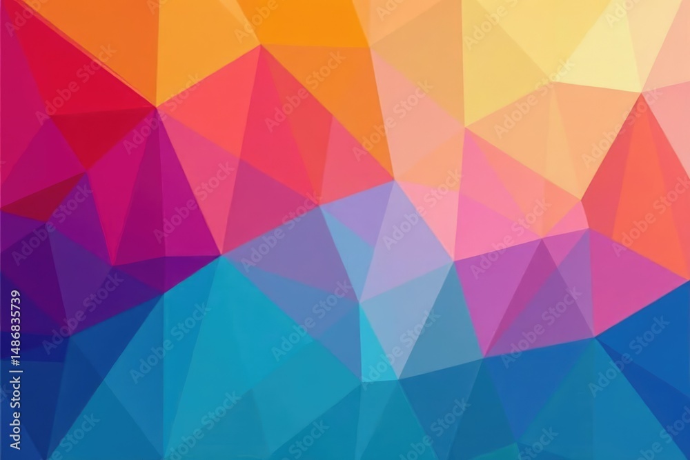 Fototapeta premium Abstract geometric shapes, vibrant color gradients , seamless, shape, energy