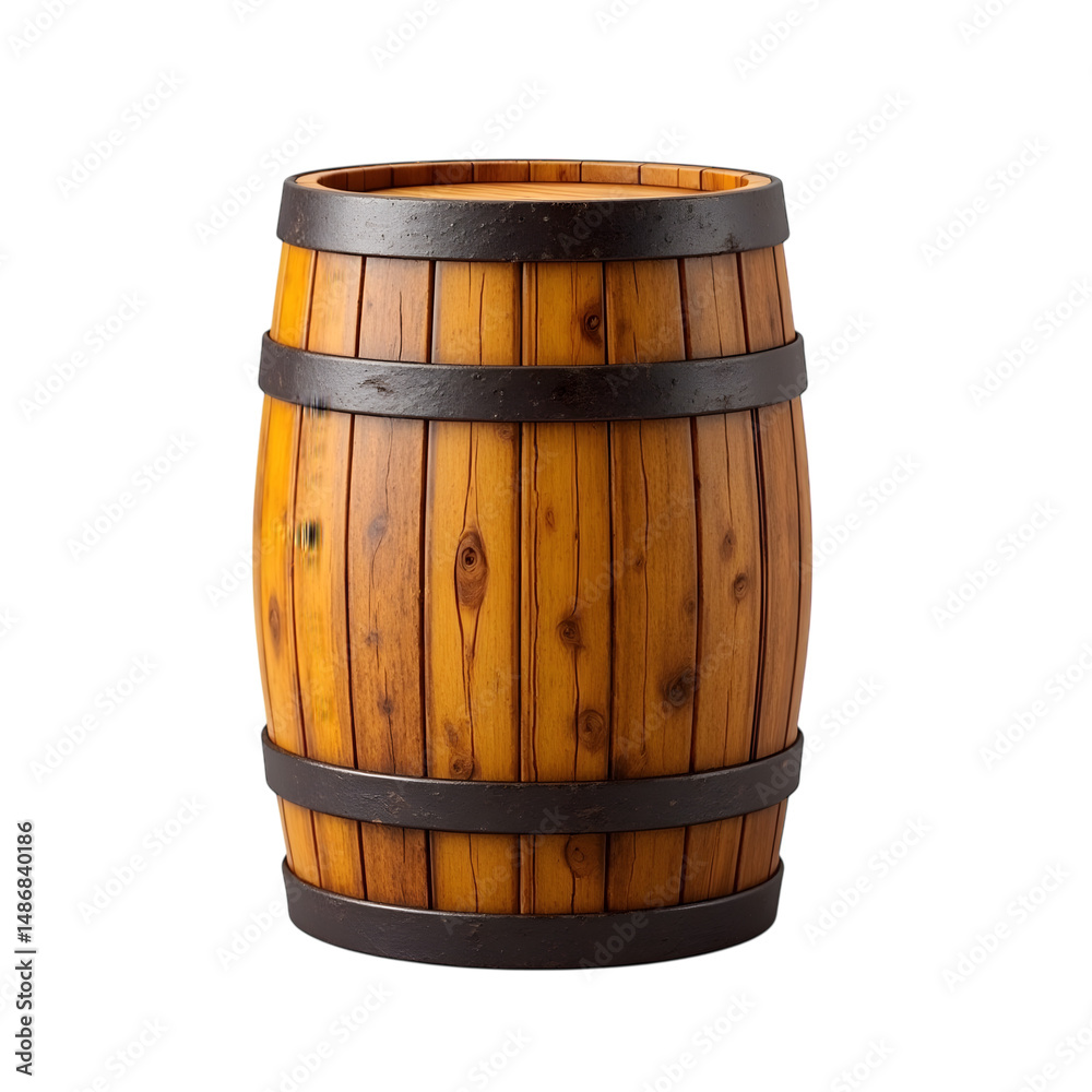 Obraz premium Storage Barrel a transparent background