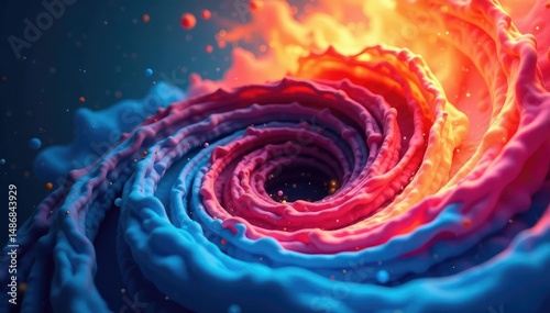 Abstract swirling funnel background, vibrant colors, dynamic motion, perfect for presentations or website design , vortex, website, digital art