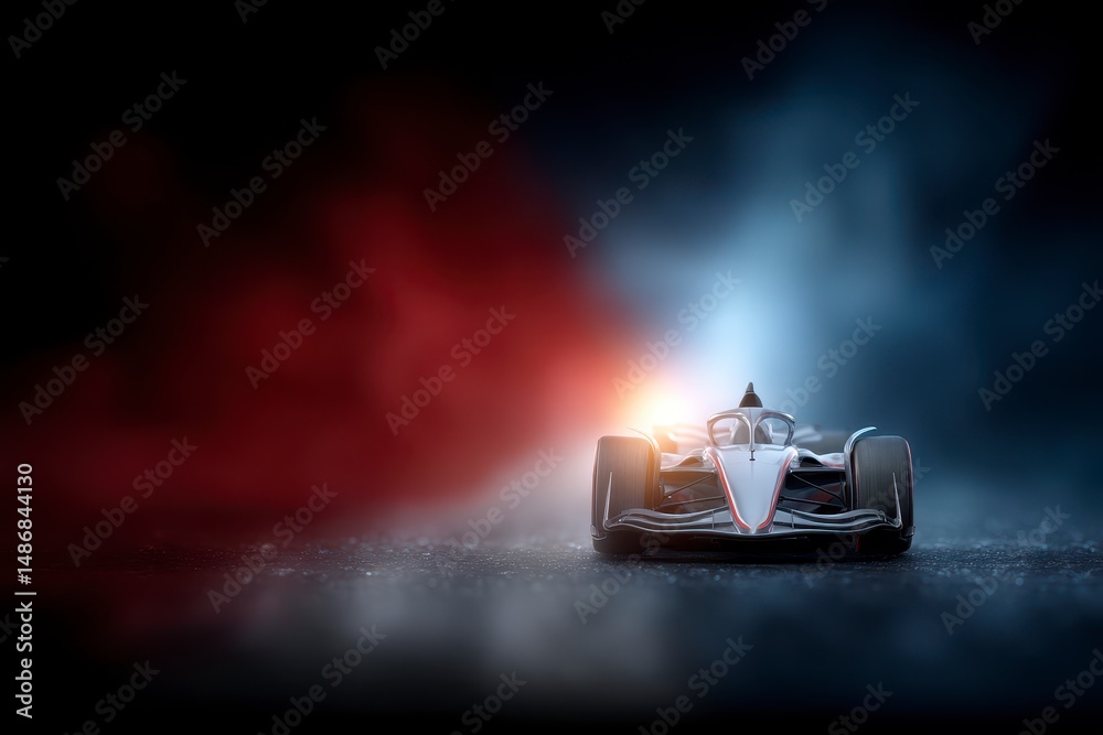 Naklejka premium Formula 1 Race Car on Asphalt Track Speed Power Motorsport