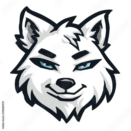 Wolf head illustration set with confident looks and soft fur details in animal cartoon vector style perfect for mascot branding and forest themes